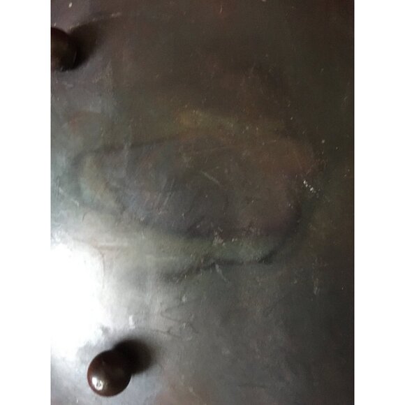 VTG Large Black Metal Display Tray Rustic Home Decor Country Style Hammer 17*11" - Picture 5 of 6